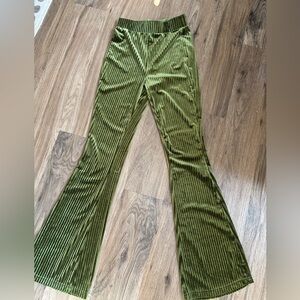 SHEIN Olive Green Flared Pants